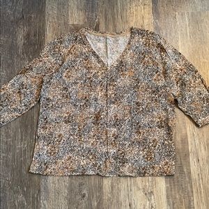 Rafaella 3/4 length sleeve top size 3x